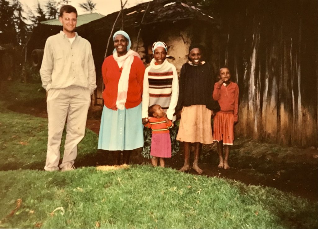 The author and hosts in Olokurto, November 1993
