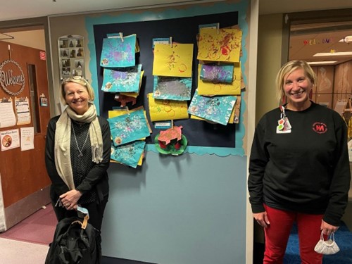 Iiris Happo and Lacey Hoppe, Early Education Center Director at MSUM Early Education Center, Minnesota